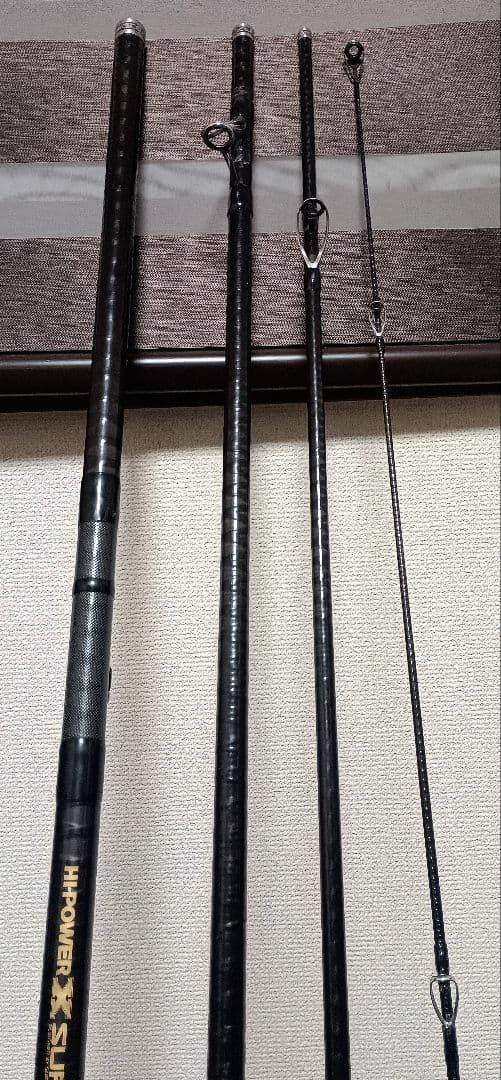 シマノハイパワーXスーパーサーフカスタム450EX！4本継ぎ投げ竿ガイド改造品