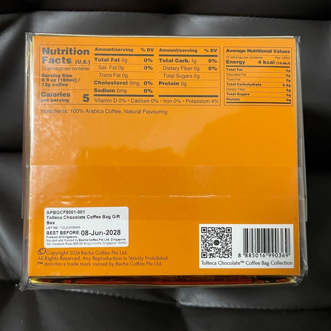 Bacha Coffee Tolteca Chocolate12個入2箱セット