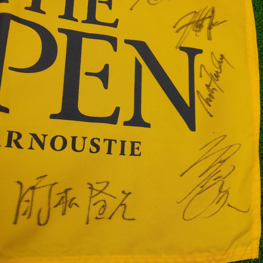 2018年 全英オープン記念フラッグ　日本男子プロ直筆サイン入り