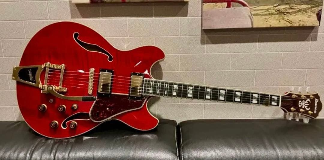 (祝) (正月価格)イバニーズ セミアコ AS113 ビグズビートレモロ