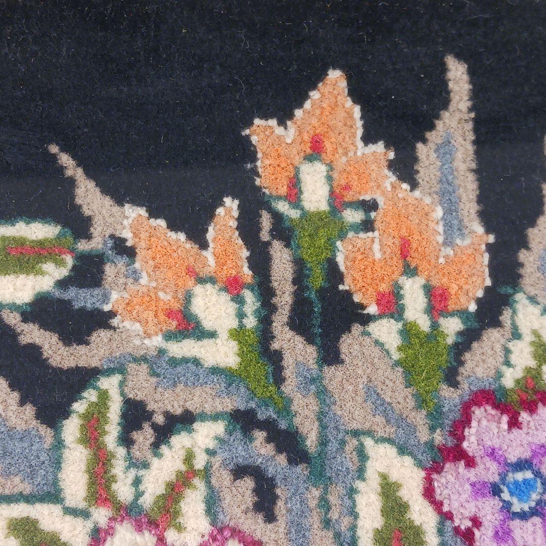 専用Y2315 ペルシャ絨毯 タブリーズ産 ウール×シルク 絵画絨毯 額装