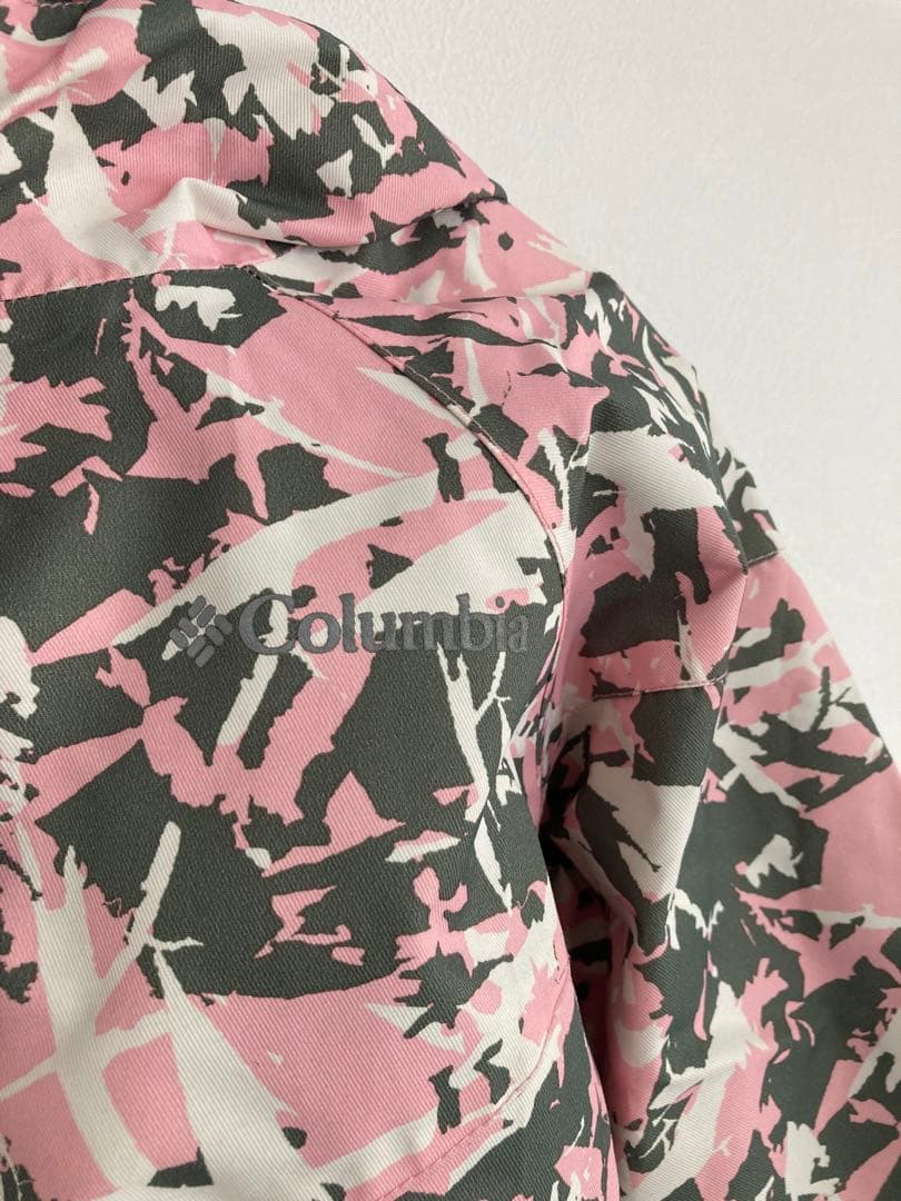 Columbia 子ども用スキーウェア ピンク・グレー迷彩