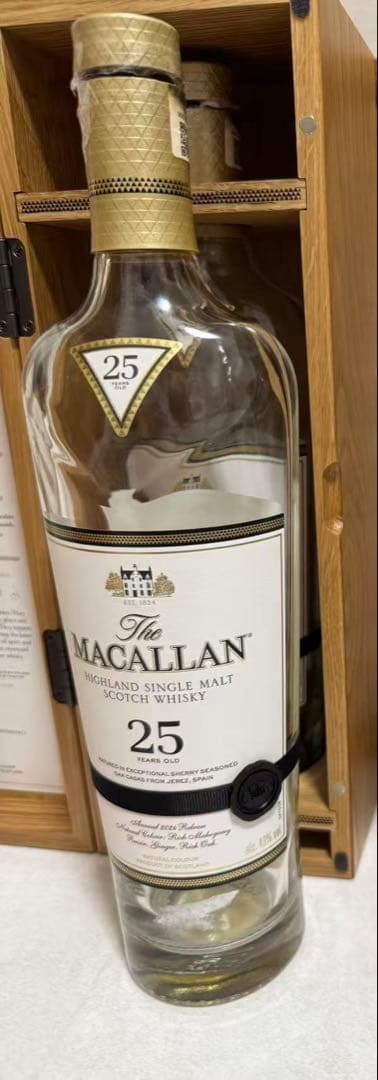 The Macallan25年 シングルモルトウイスキー 空き箱空き瓶6個専用
