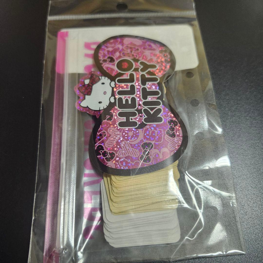 レア ハローキティ シール パック ピンク リボン フレーク シール 2011年