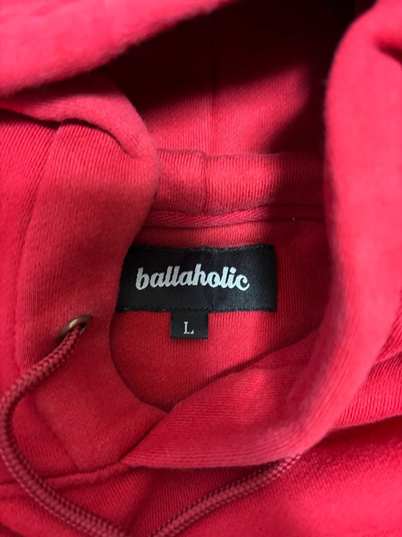 ballaholic 赤 フーディー　L