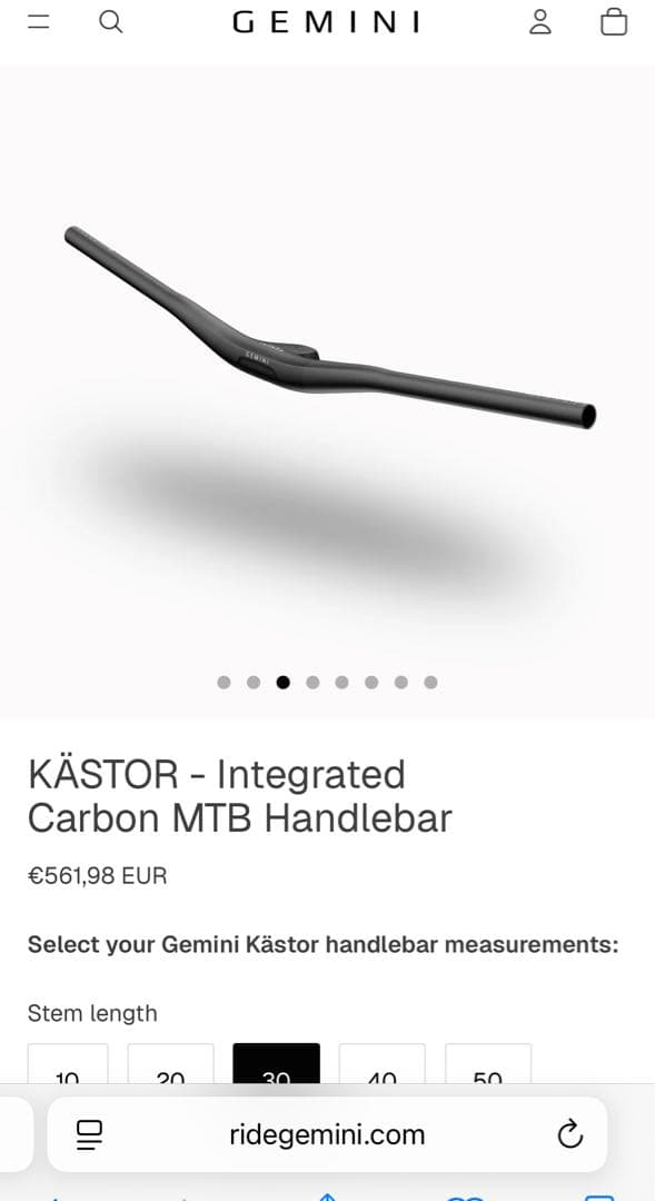 GEMINI カーボン MTB ハンドル