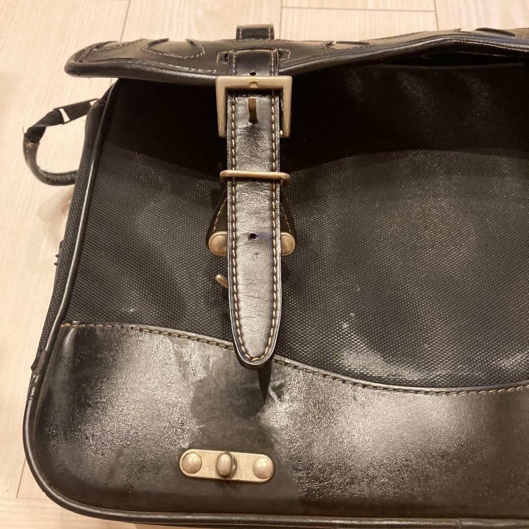 DEGNER 本革サイドバッグ フレイム オイルメンテ済