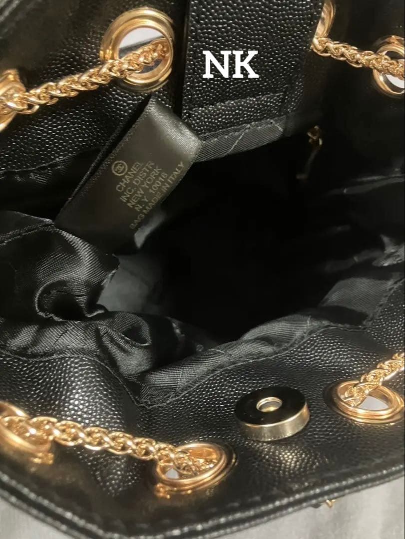 レザー　巾着ショルダーバッグ　シャネル　ノベルティ　3way VIP （2）