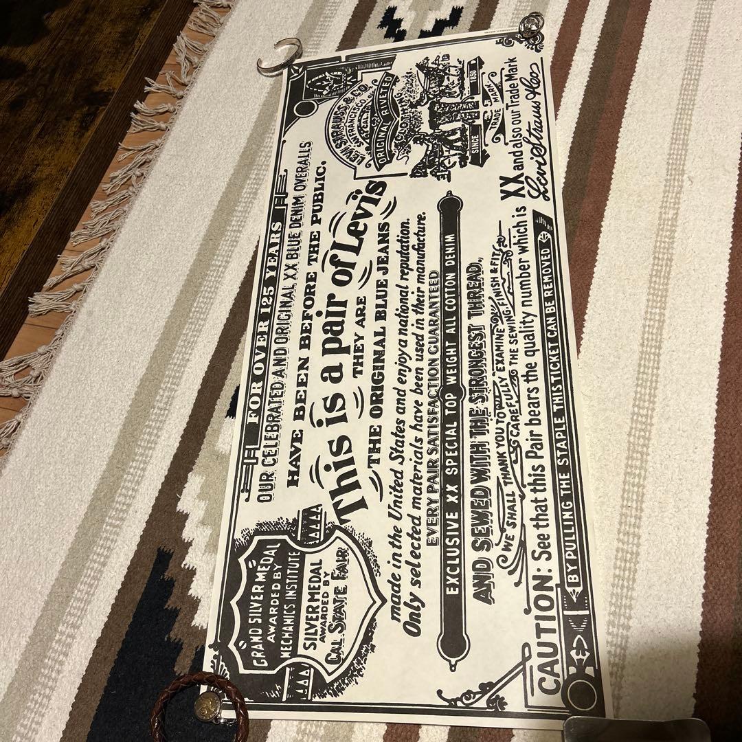 LEVI’S リーバイス ヴィンテージ ポスター 1977年 販促用 ギャラチケ