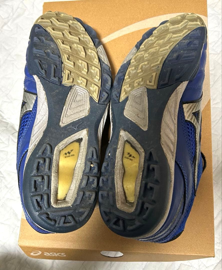 ミズノ ランサメントウェーブTFトレーニングシューズ 27cm ブルーブラック