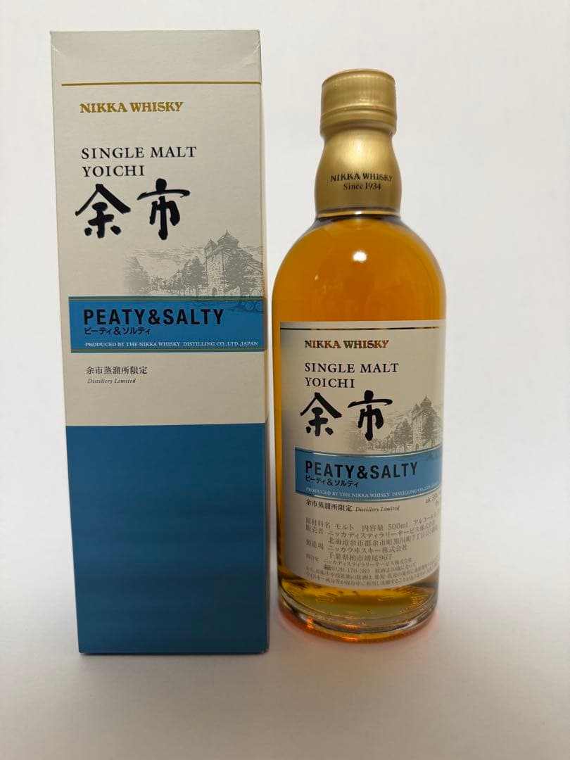 未開栓 ニッカウイスキー 余市醸造所限定 余市 ピーティアンドソルティ500ml
