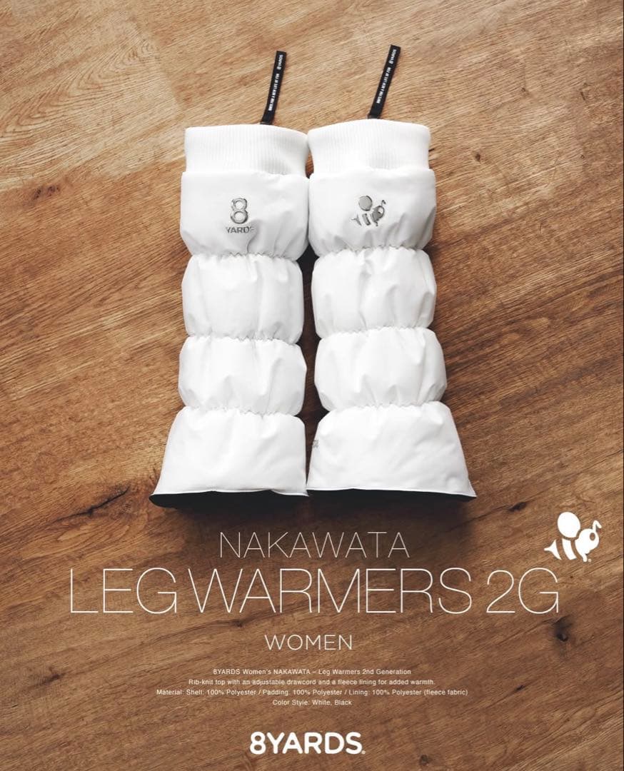 8YARDS レッグウォーマー 白 ハチヤーズ