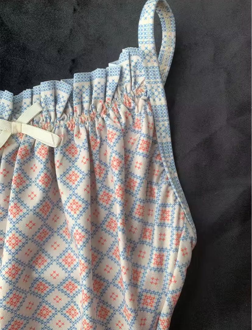 幾何学模様フリルレオタード バレエ ダンス 大人 XXL