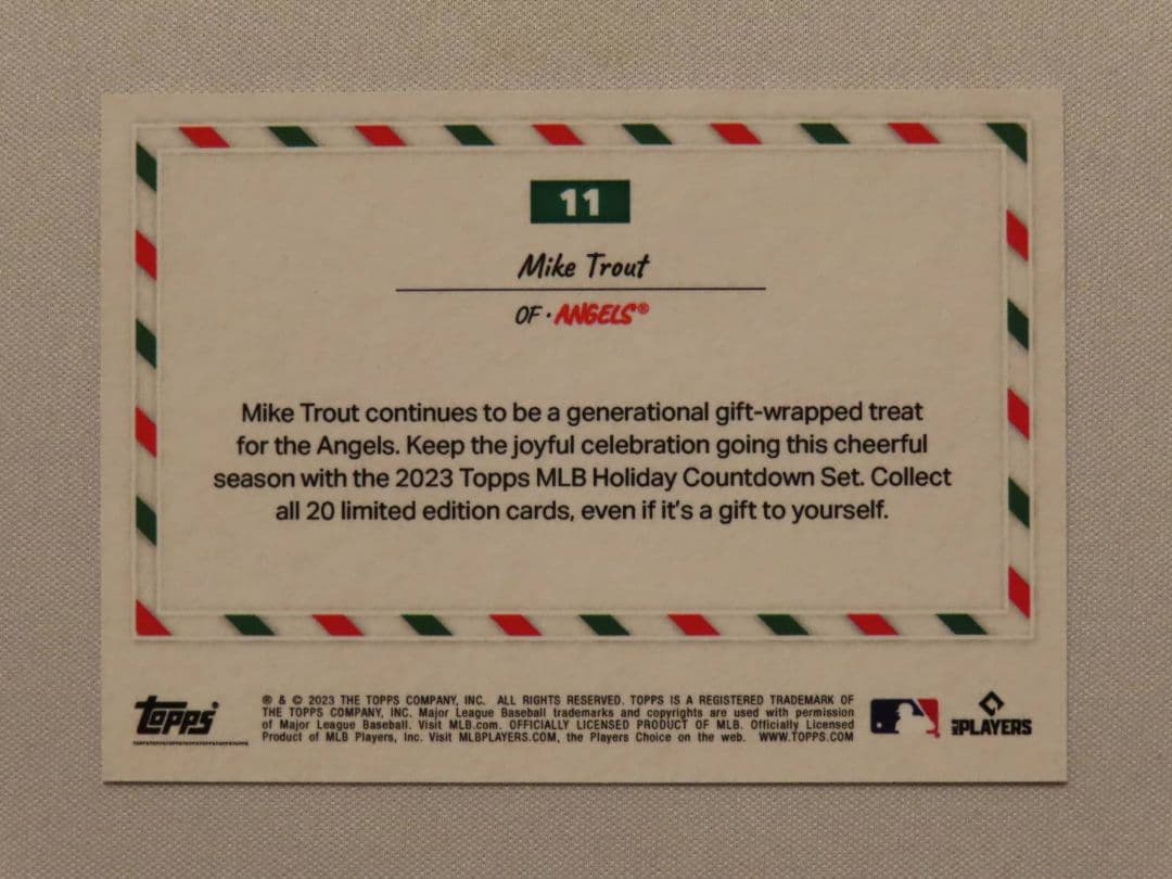 マイク・トラウト Topps Holiday Card 2023 #11 19