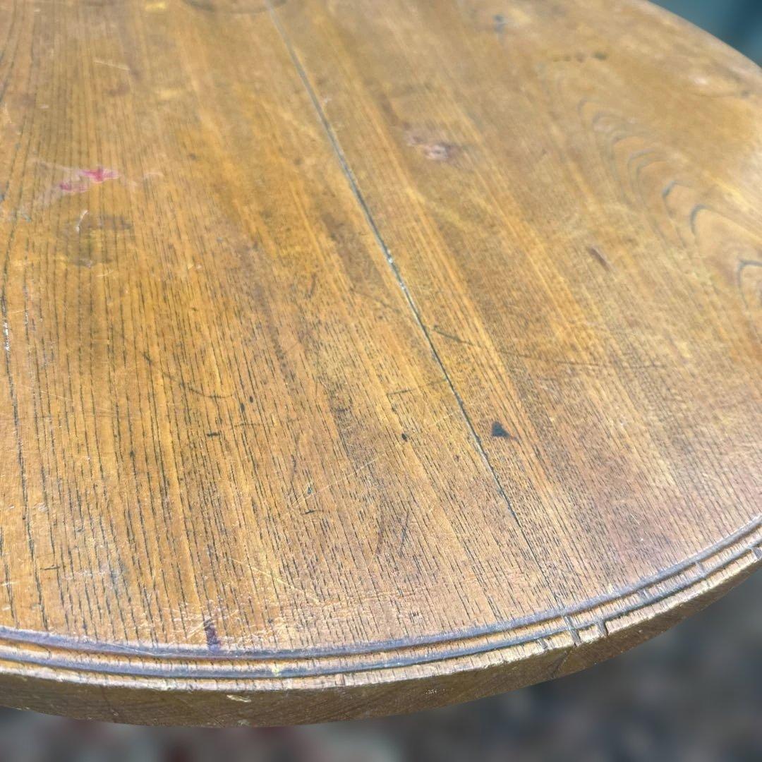 最終お値下げ‼️ヴィンテージ　希少品　猫脚　ちゃぶ台❗️木製円形テーブル