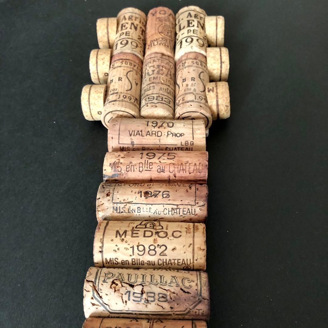 ヴィンテージワインコルク　 コルクアート エレキギター　ハンドメイド　インテリア