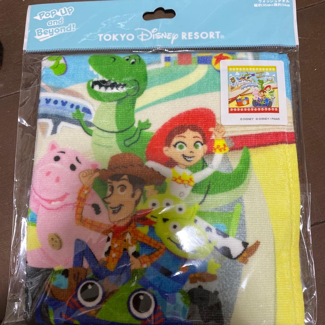 トイストーリー　タオル　ジップケース　ポストカード