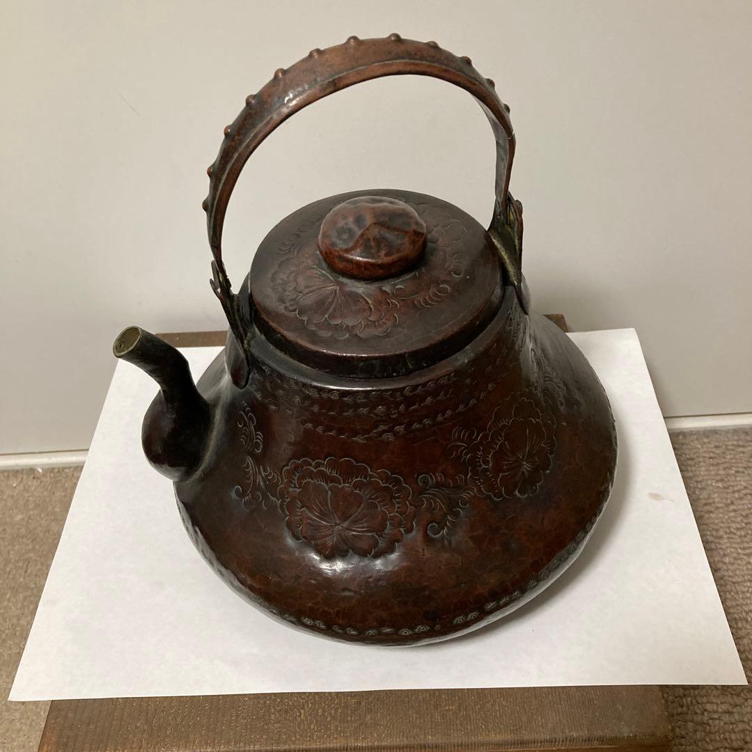 銅製銅瓶　提梁銅瓶手作り老銅瓶ティーポット