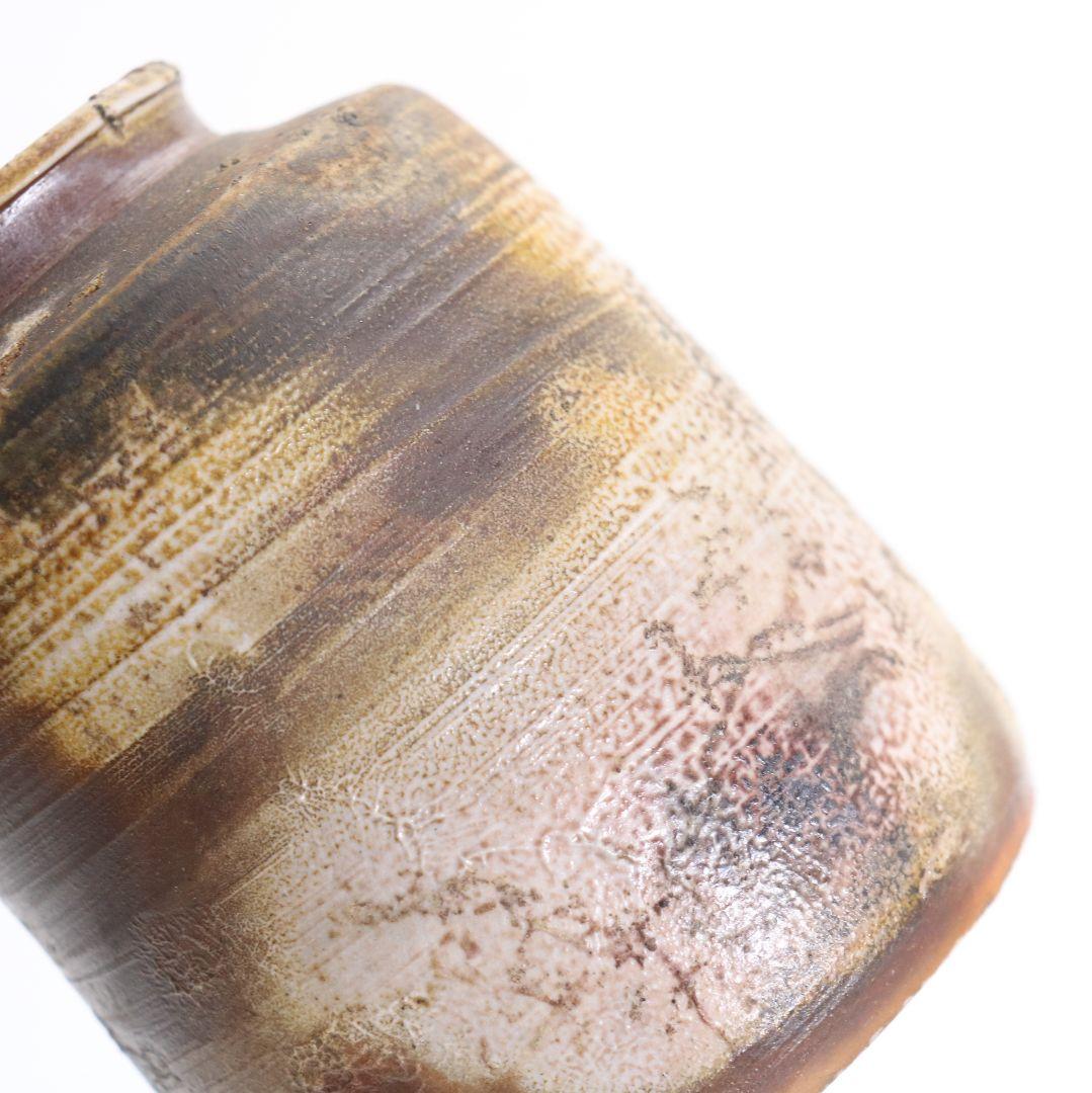 人間国宝 金重陶陽作 備前茶入 茶道具 共箱 栞付　M612　NT2