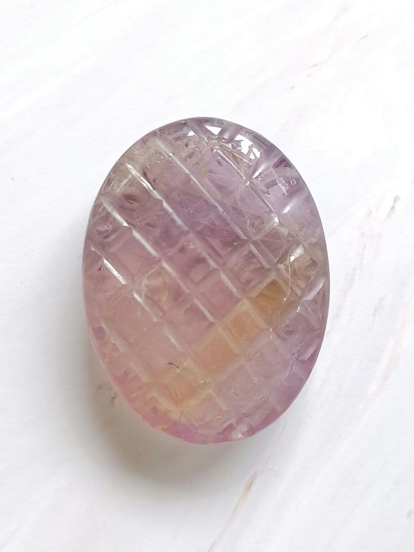 【希少70ct】アメトリン　原石　ルース　カービング ストーン