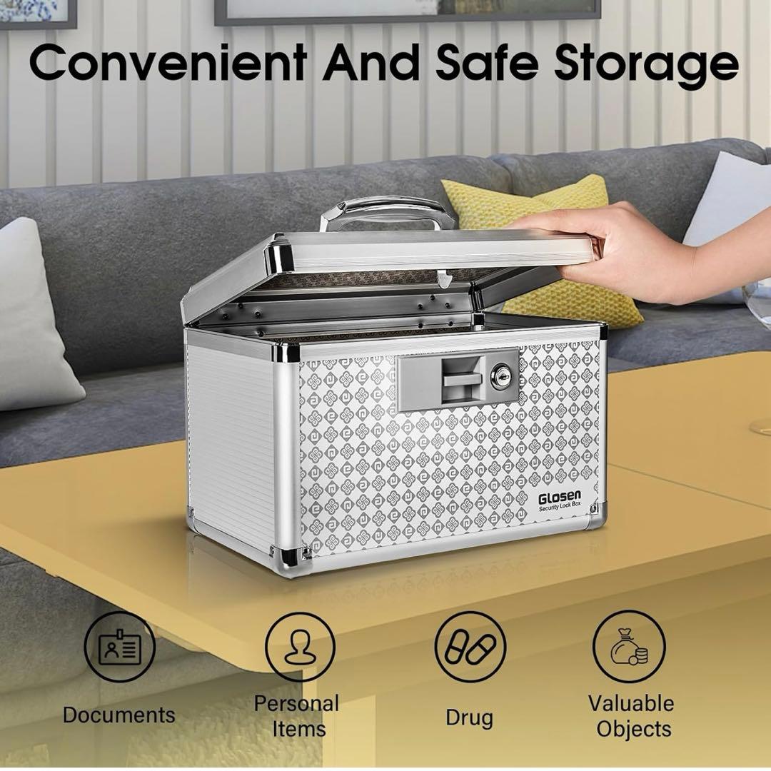 メディシンロックボックス 鍵付き 重要な書類 お金