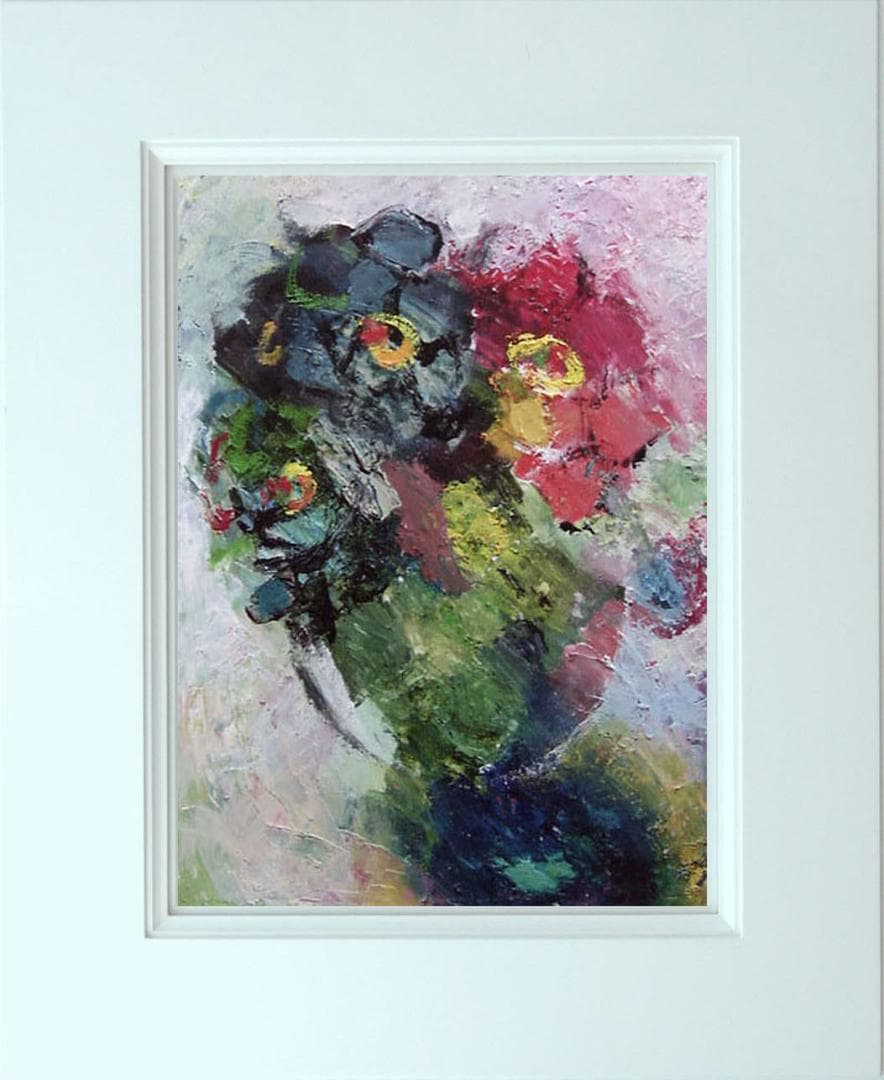 油絵 菅家令子 絵 絵画 インテリア 額付(白) uF6-111302 花