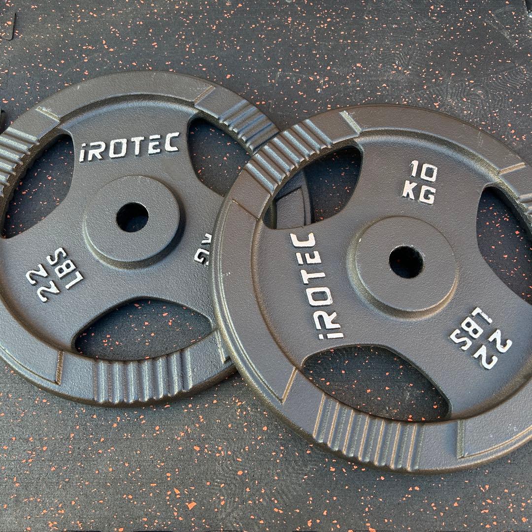 【美品】iROTEC アイロテック 28mmアイアンプレート 10kg×2枚