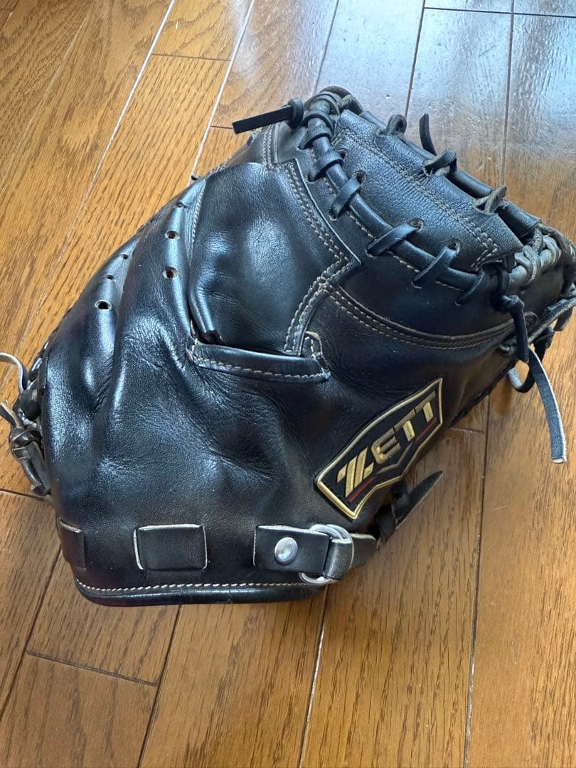 ZETT ブラックキャッチャーミット（硬式）