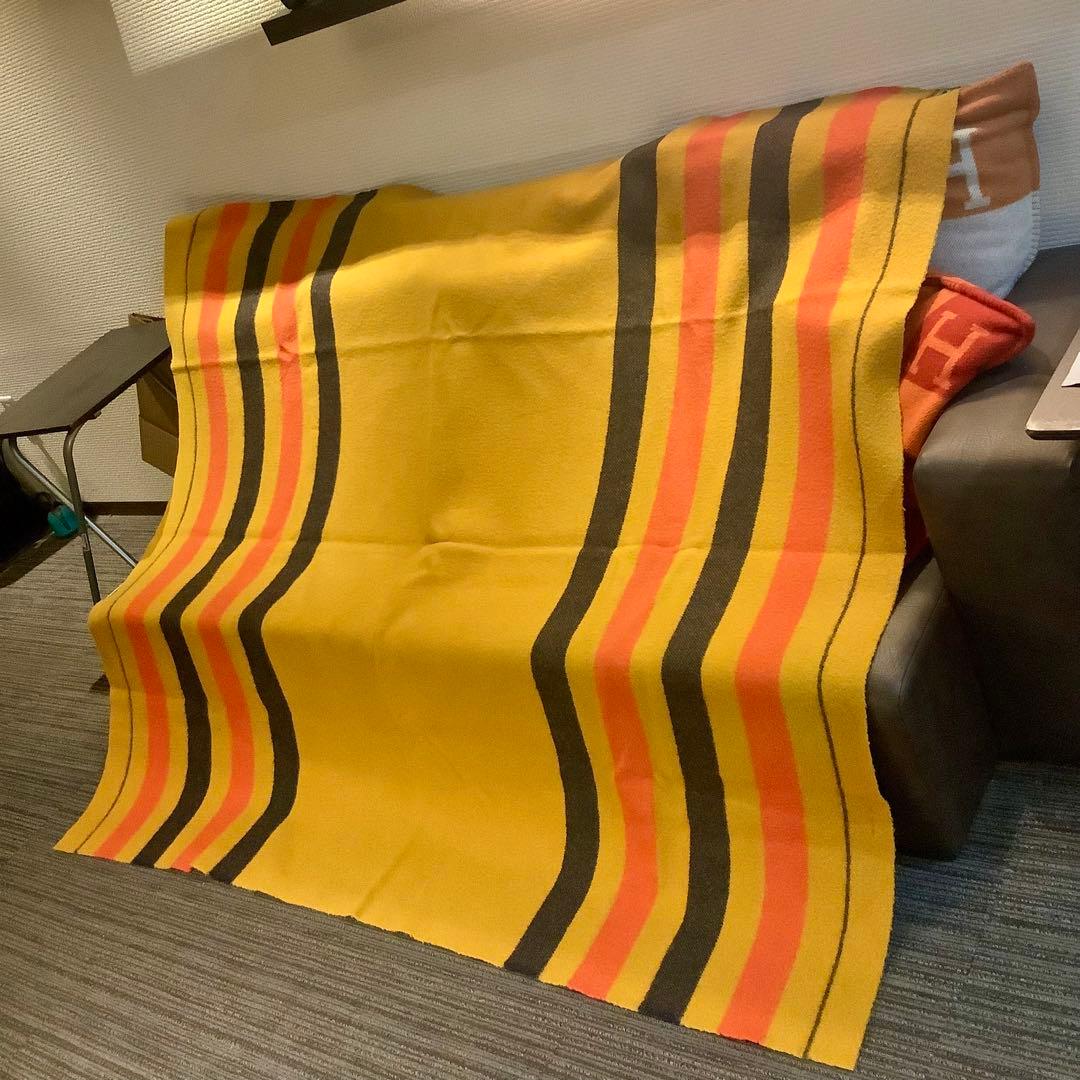 エルメス HERMES ロカバール ウール100％ 大判 ブランケット 毛布