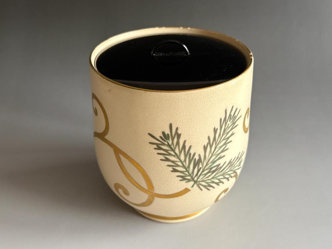 清閑寺釜　杉田祥平　色絵仁清松唐草画　水指　茶道具