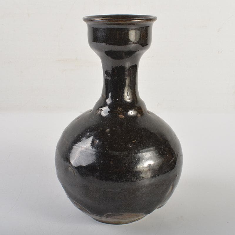 朝鮮美術　李朝　黒高麗　碗口瓶　C　R7411