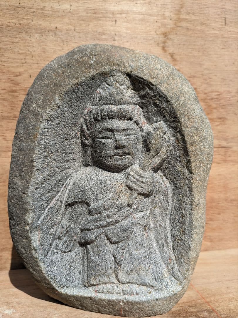 石仏、聖観音、日本人による彫刻、倉田辰彦作