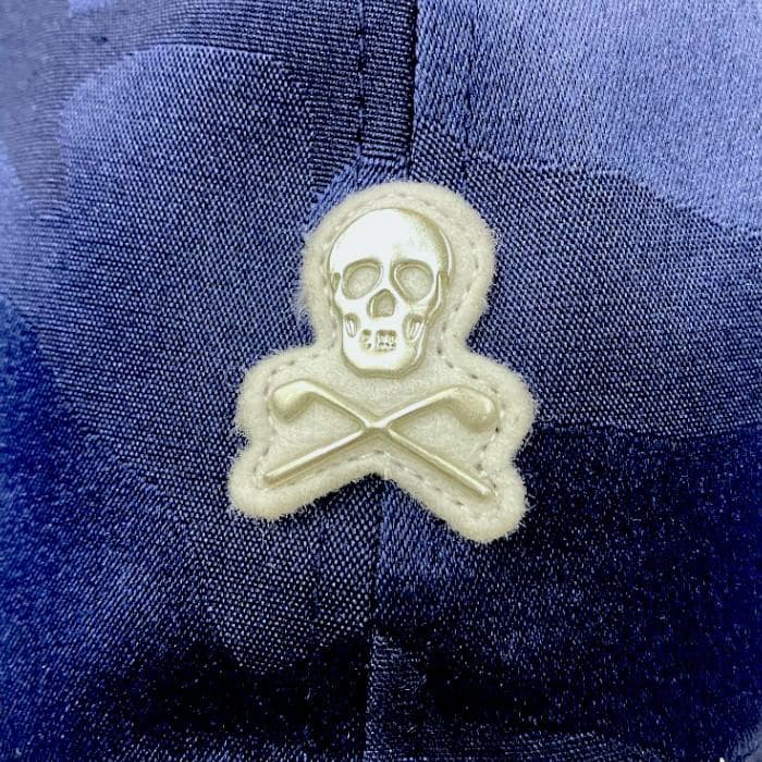 超美品 マーク＆ロナ カモフラ 髑髏 スカルワッペン キャップ 帽子 ゴルフ