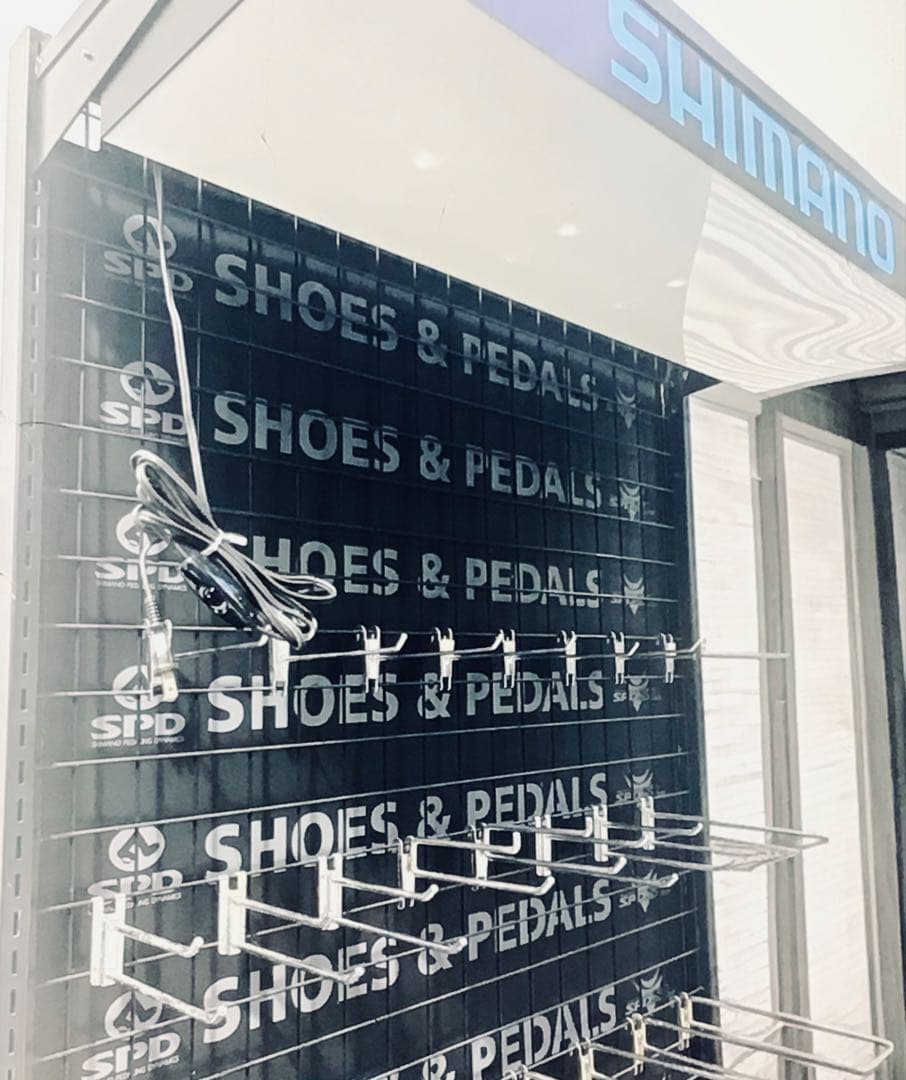 販促非売品 SHIMANO 電飾つき ネットラック 棚什器 ディスプレイスタンド