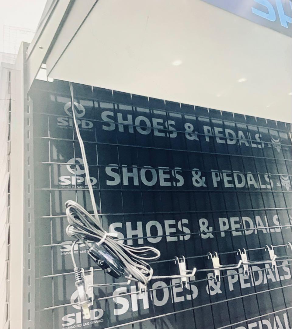 販促非売品 SHIMANO 電飾つき ネットラック 棚什器 ディスプレイスタンド