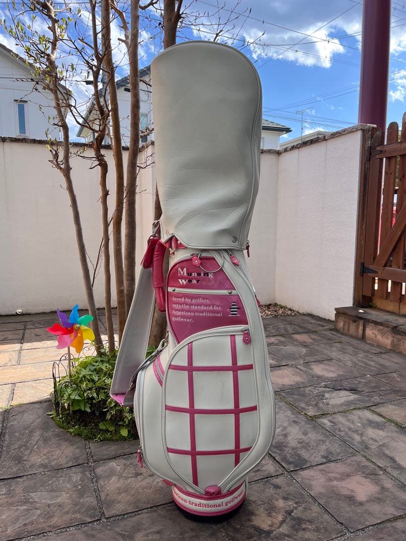 Munsingwear ゴルフ　キャディバッグ　レディース　ピンク　マンシング