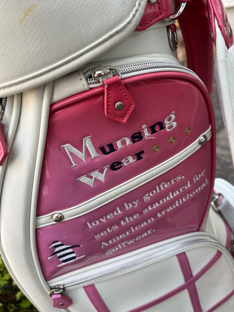 Munsingwear ゴルフ　キャディバッグ　レディース　ピンク　マンシング