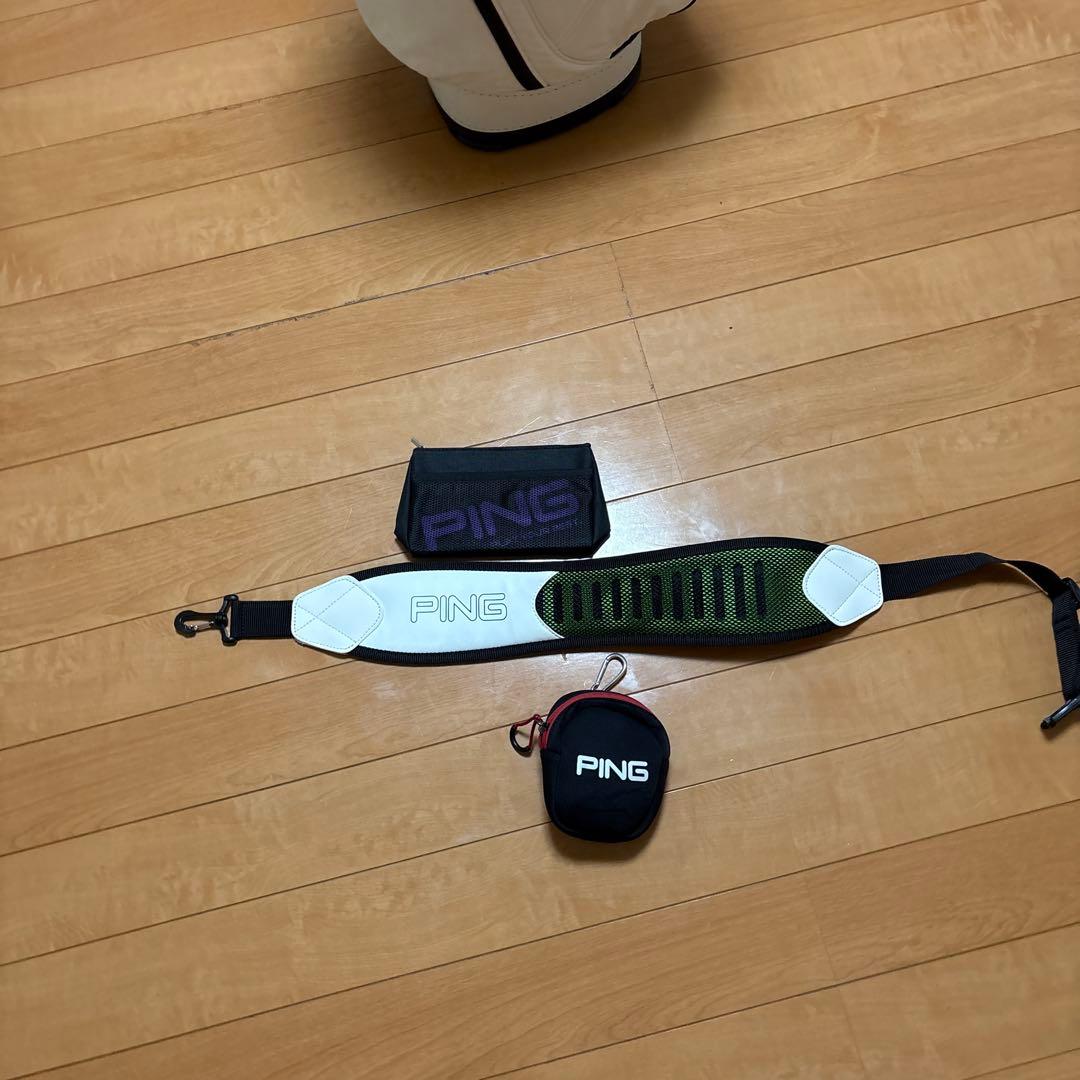 PING キャディバッグ ホワイト/グリーン