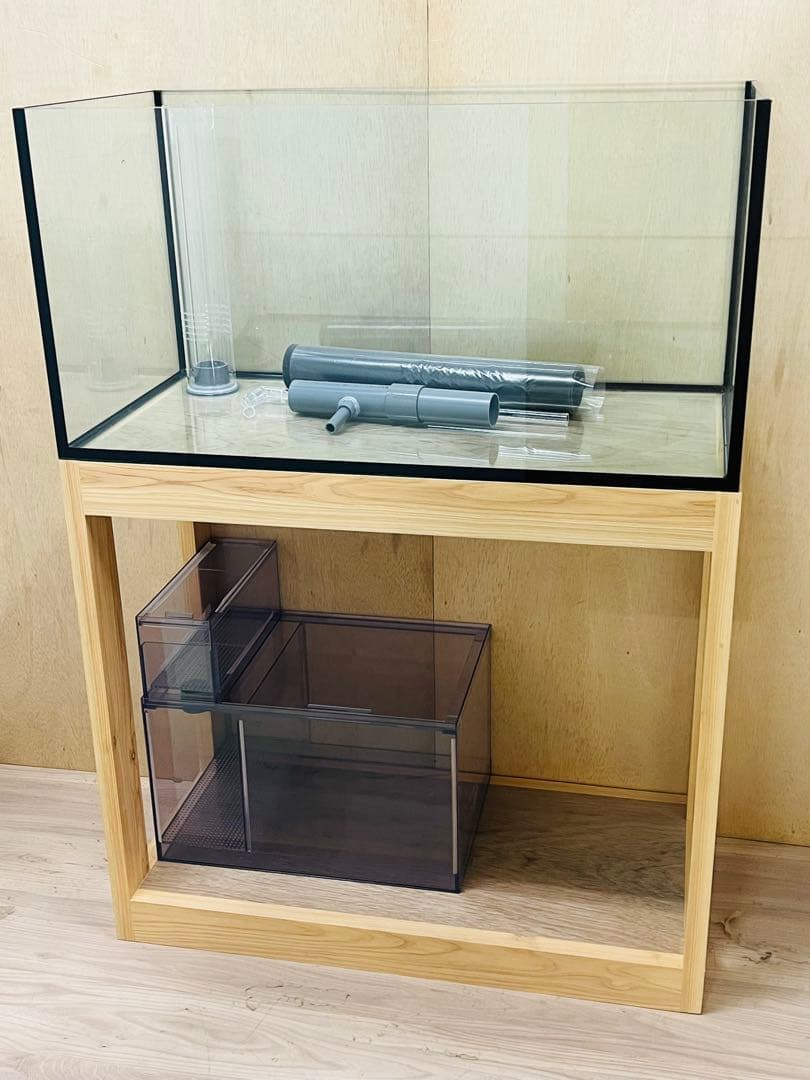 一台限定　900x450x450㎜オールガラスオーバーフロー水槽 セット