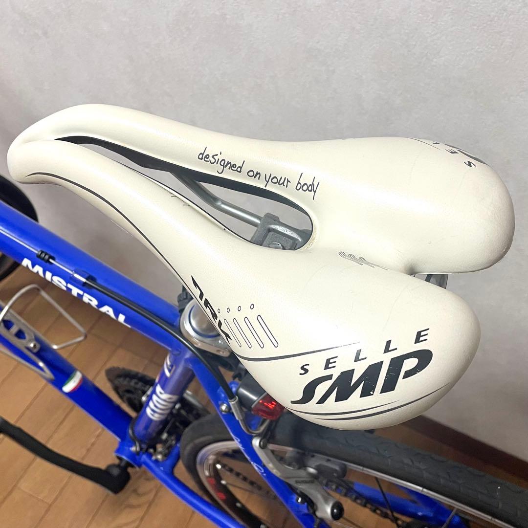 【引き取り限定】GIOS MISTRAL クロスバイク 青　室内保管　付属品多数