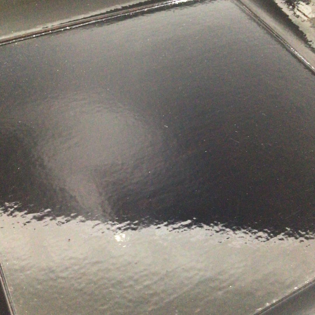 Ｐ７４６　四方盆　『鷲山塗』『山本象石作』『表千家　堀内宗完　箱書』　共箱