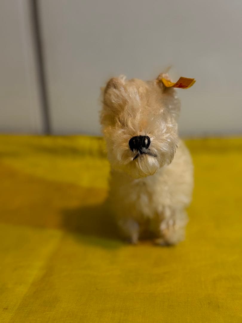 シュタイフのウエスティのぬいぐるみ