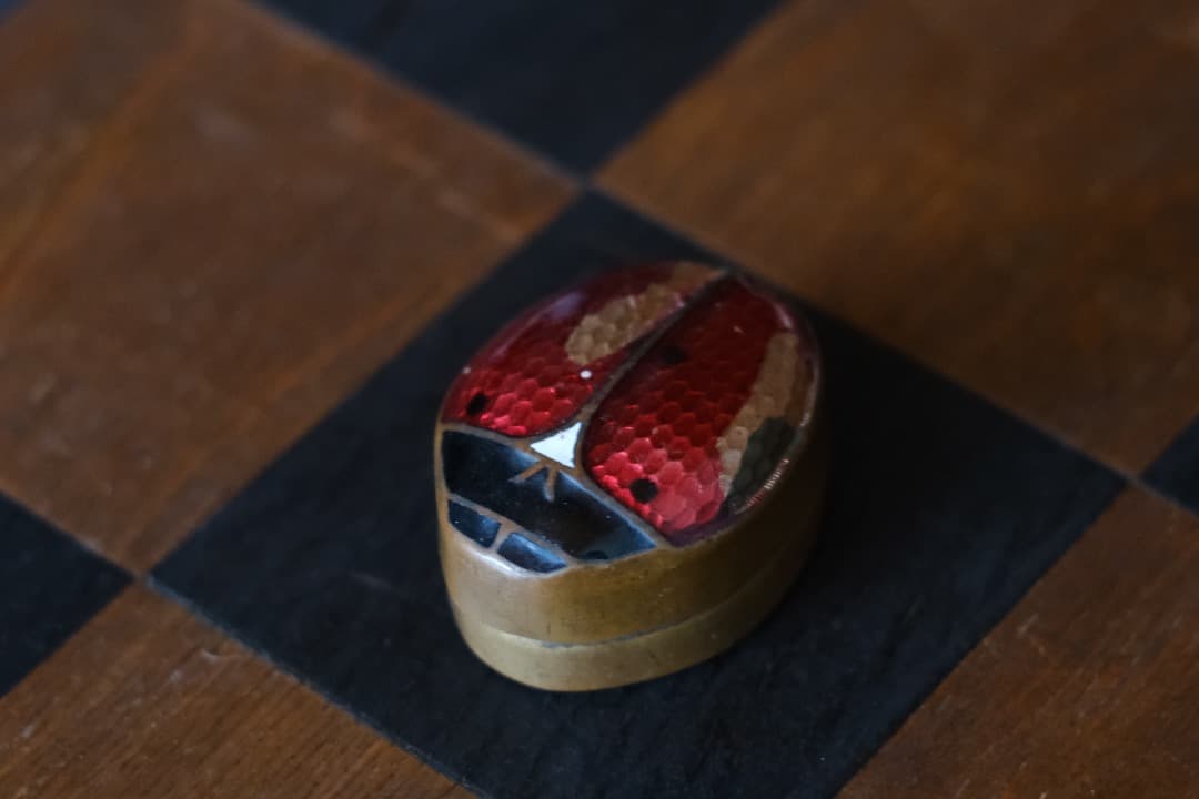 イギリスアンティーク｜てんとう虫のピルケース