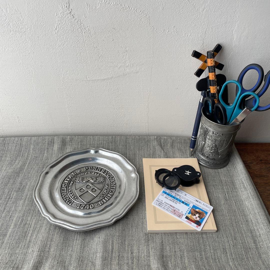 花リム　ペンシルベニア大学 校章 エンブレム ピューター　made in USA