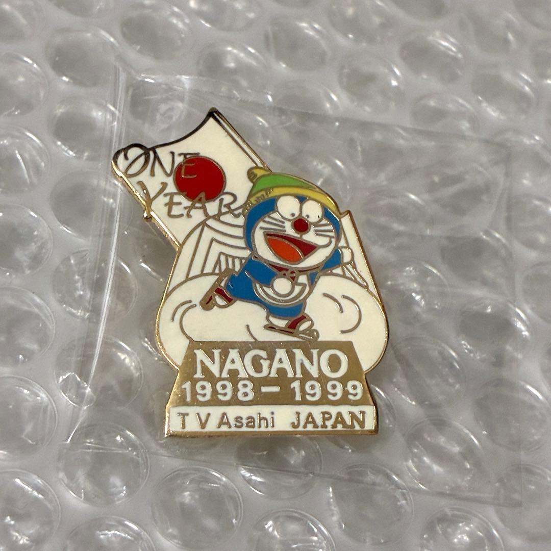 非売品 長野オリンピック テレビ朝日 ONE YEAR ドラえもん ピンバッジ