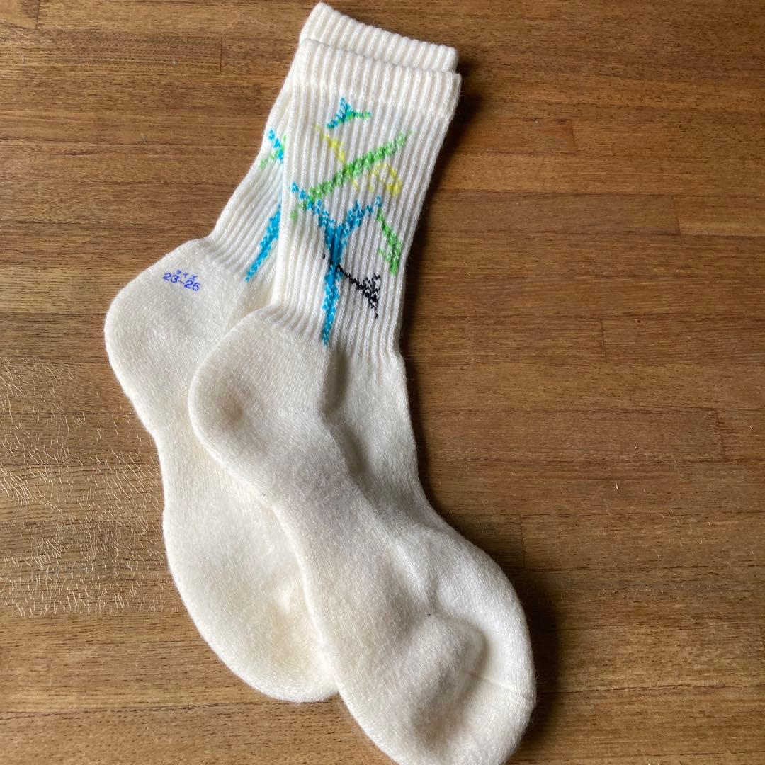 【お値下げ中】レディース　青と白のスキーウェア上下　グローブ（手袋）靴下付き