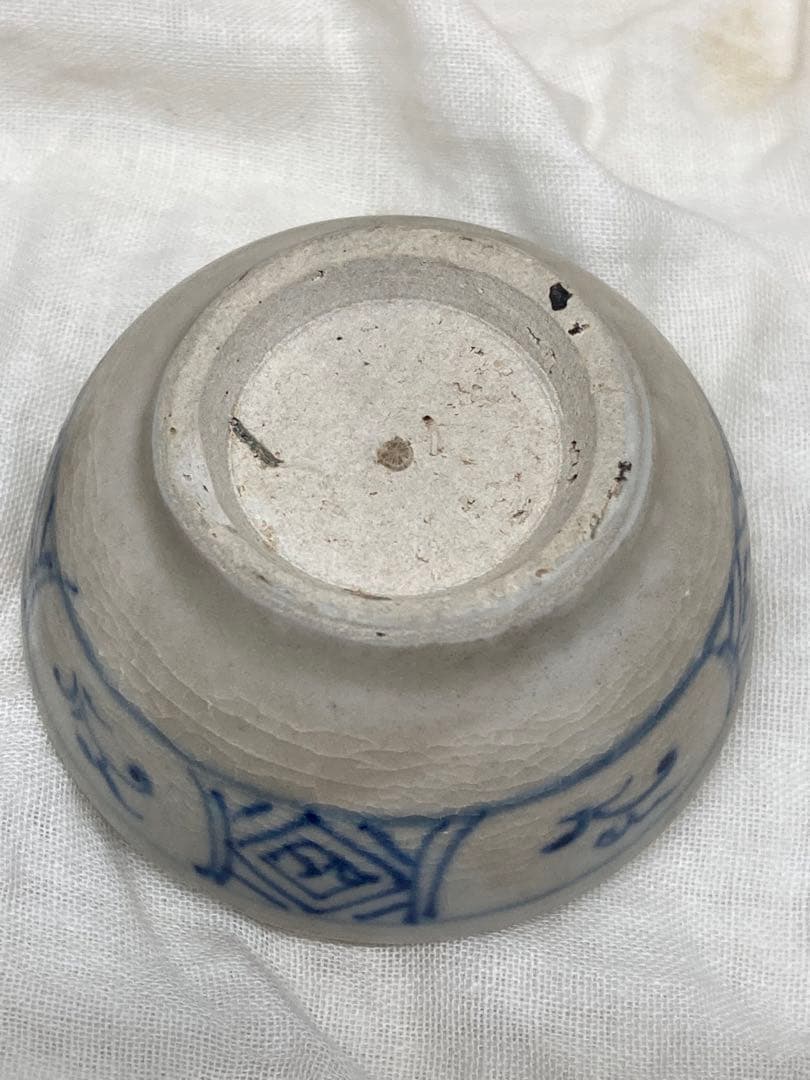 合器 合子 呉須 染付 安南 骨董 呉須 染付 中国骨董 ベトナム 香合 茶道具