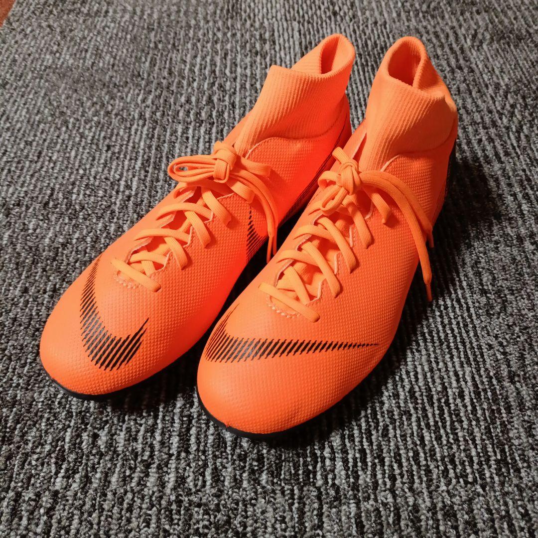 Nike MERCURIALハイカットスパイクシューズ オレンジ 27cm