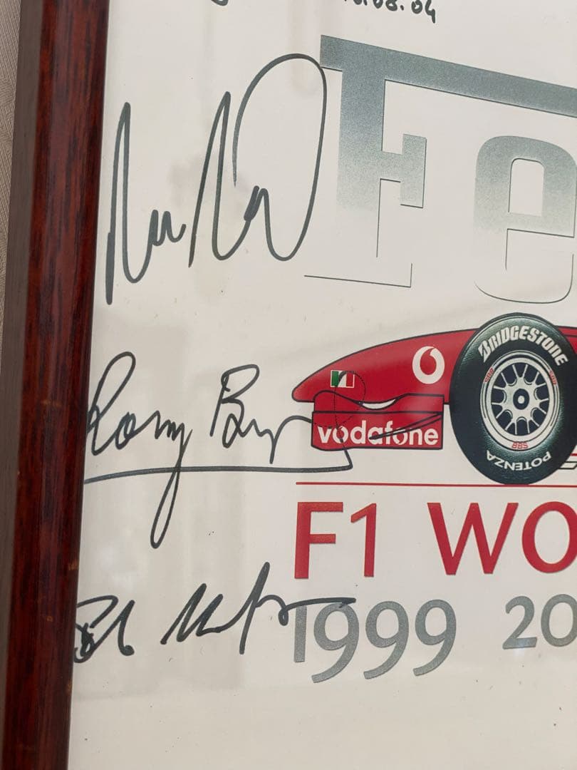 F1 世界選手権 サイン入り印刷物 2004年