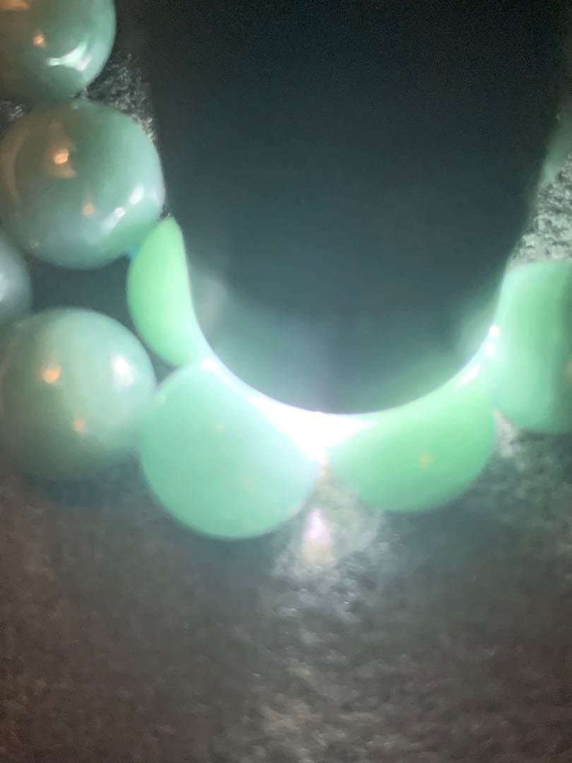 小滝青翡翠　糸魚川本翡翠ブレスレット　ヒスイ　翡翠　ヒーリング　コン沢　ひすい